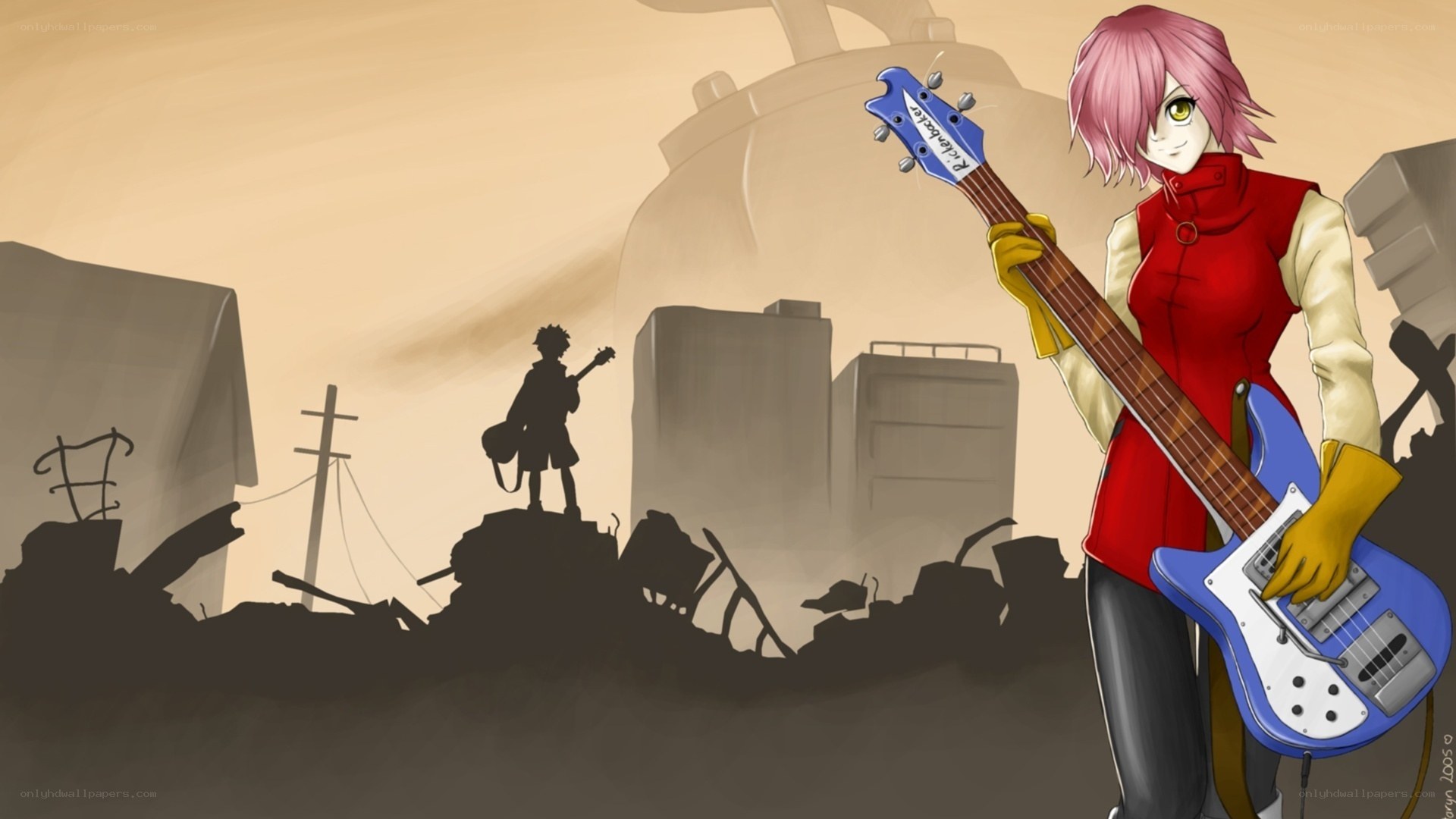 Post-apocalyptic guitarist