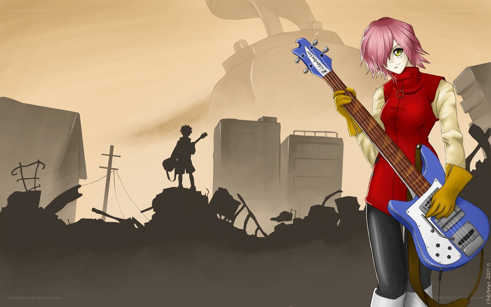 Post-apocalyptic guitarist