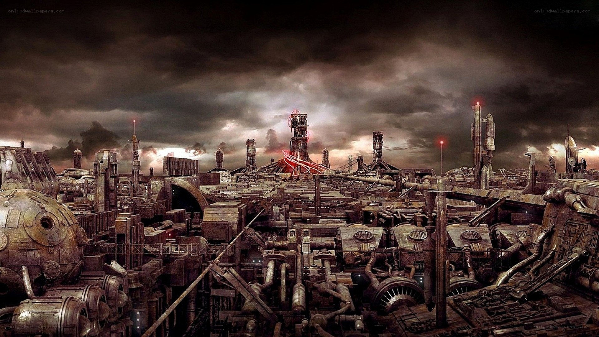 post-apocalyptic industrial city