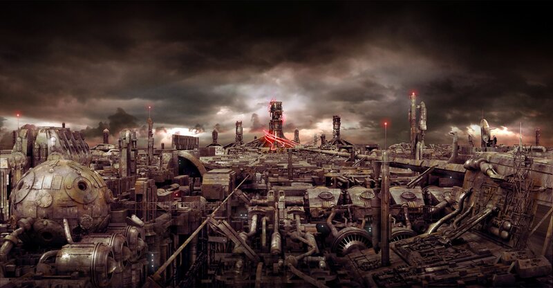 post-apocalyptic industrial city