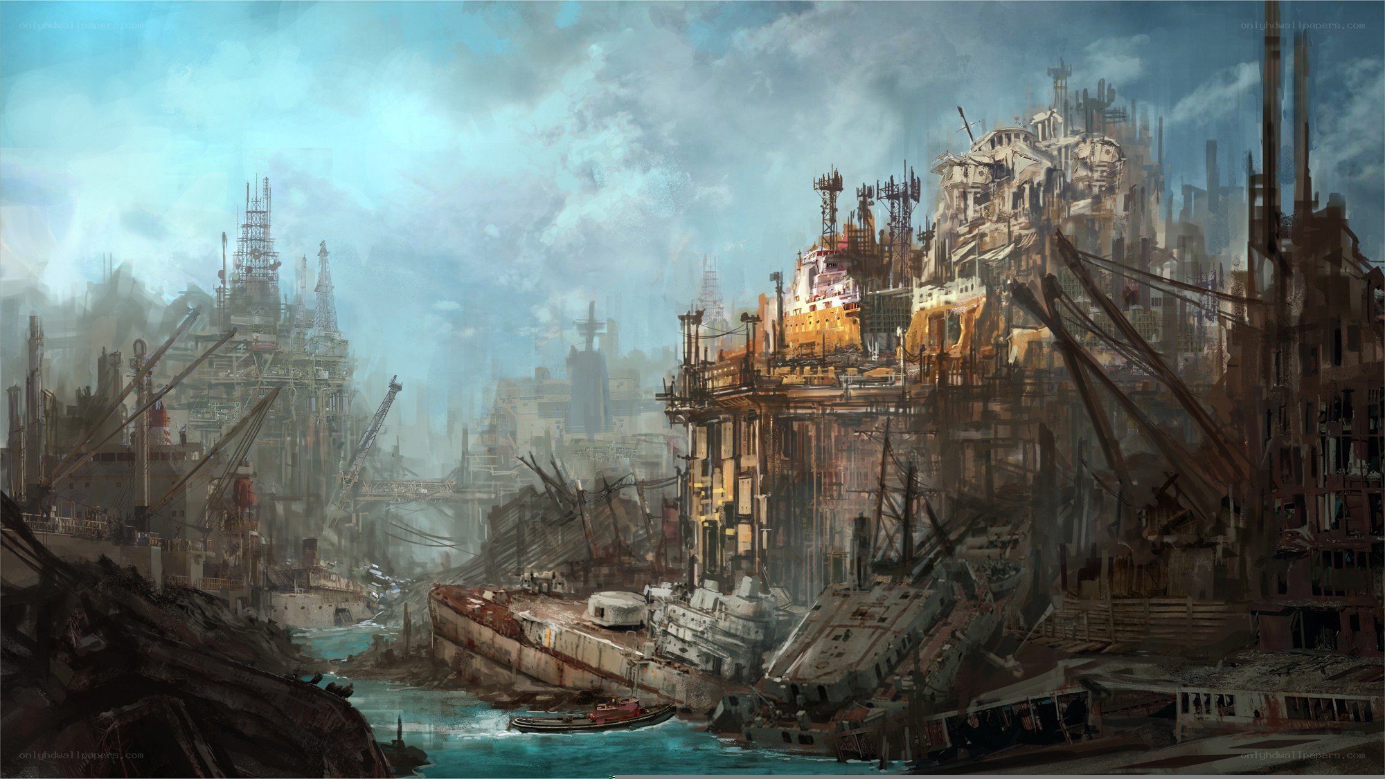 Post-apocalyptic industrial city
