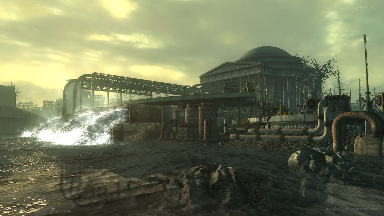 post-apocalyptic industrial facility