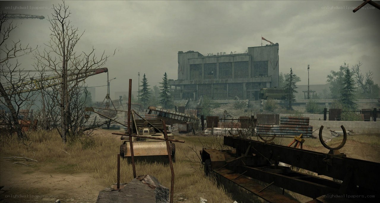 Post-apocalyptic industrial wasteland