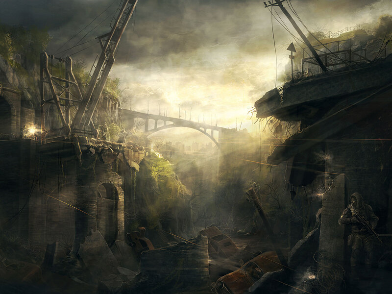 Post-apocalyptic Landscape — Gray, Dramatic