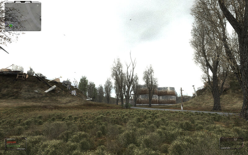Post-apocalyptic landscape scene
