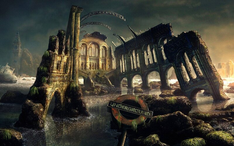 Post-apocalyptic London ruins