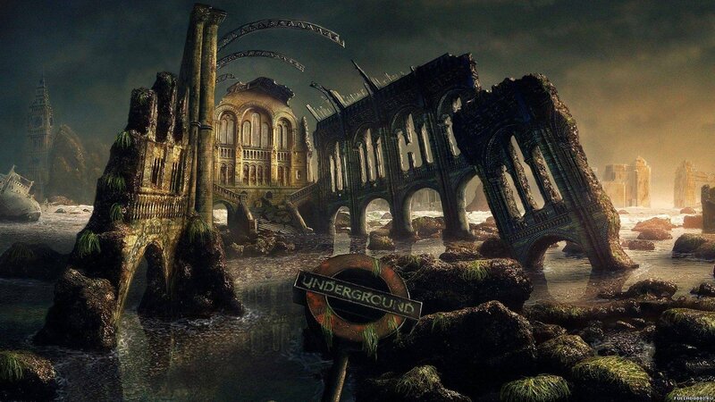Post-apocalyptic London ruins