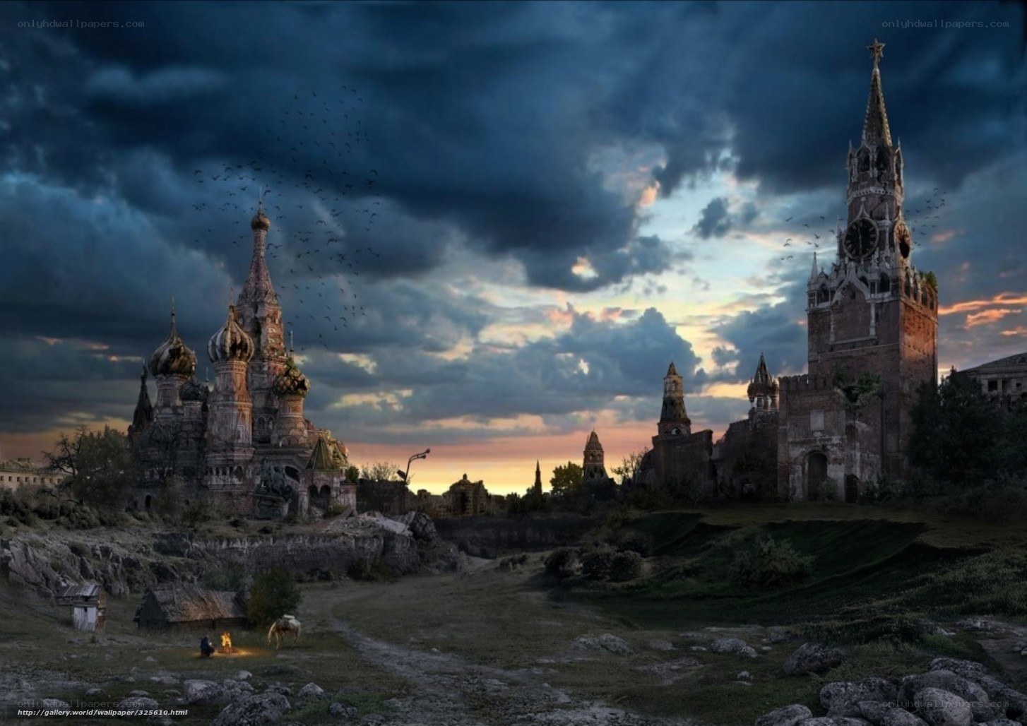 Post-apocalyptic Moscow skyline