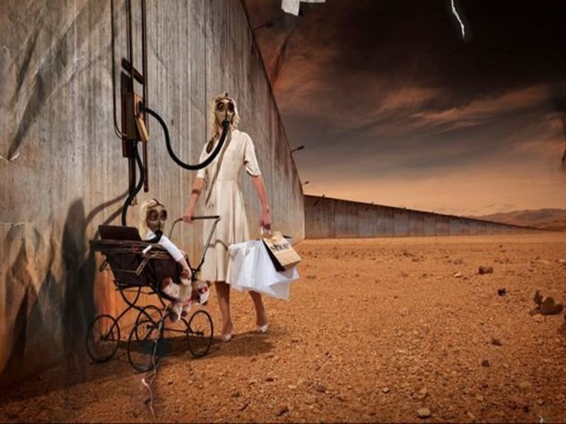Post-apocalyptic mother and child