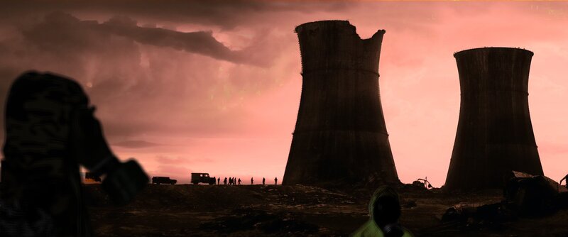 Post-apocalyptic nuclear site