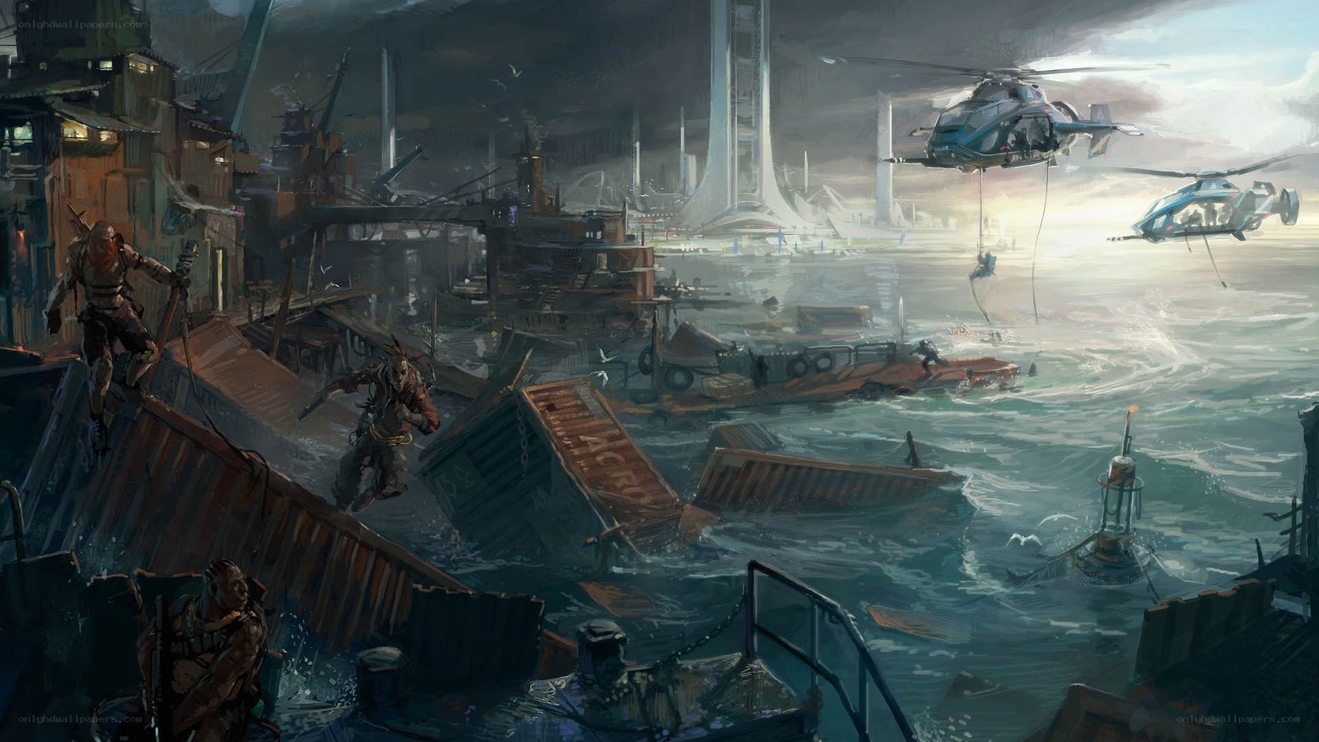 Post-apocalyptic port chaos
