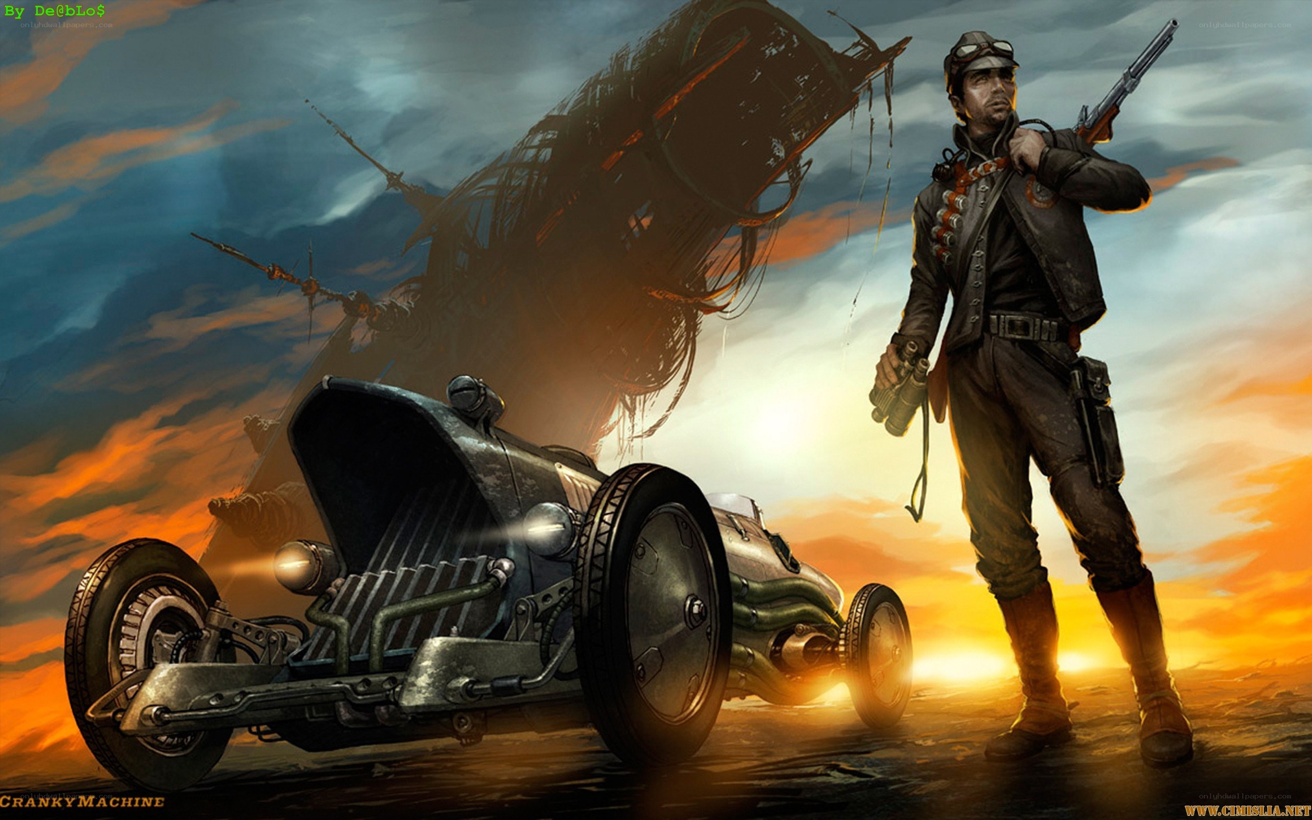 post-apocalyptic racer and soldier
