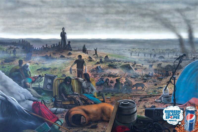 post-apocalyptic refugee camp
