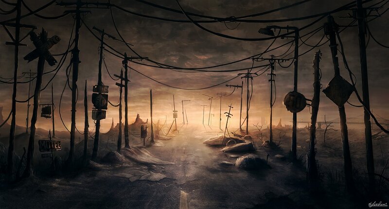 Post-apocalyptic Road — Brown