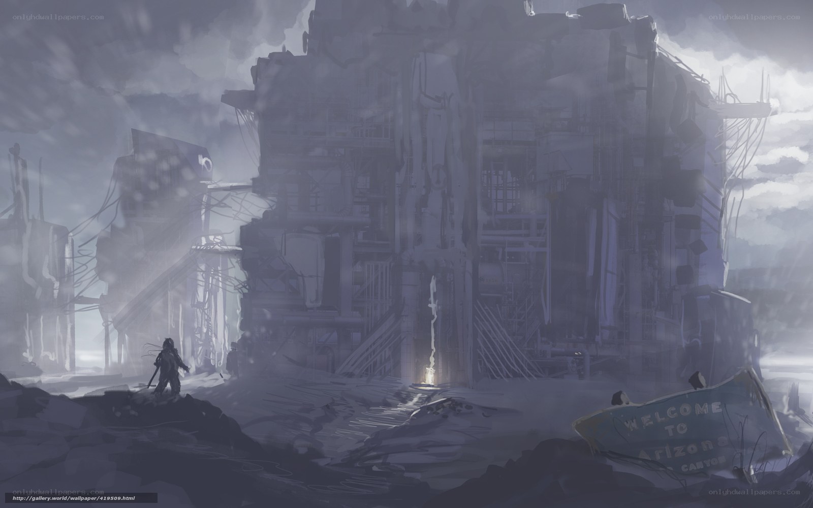 Post-apocalyptic ruins