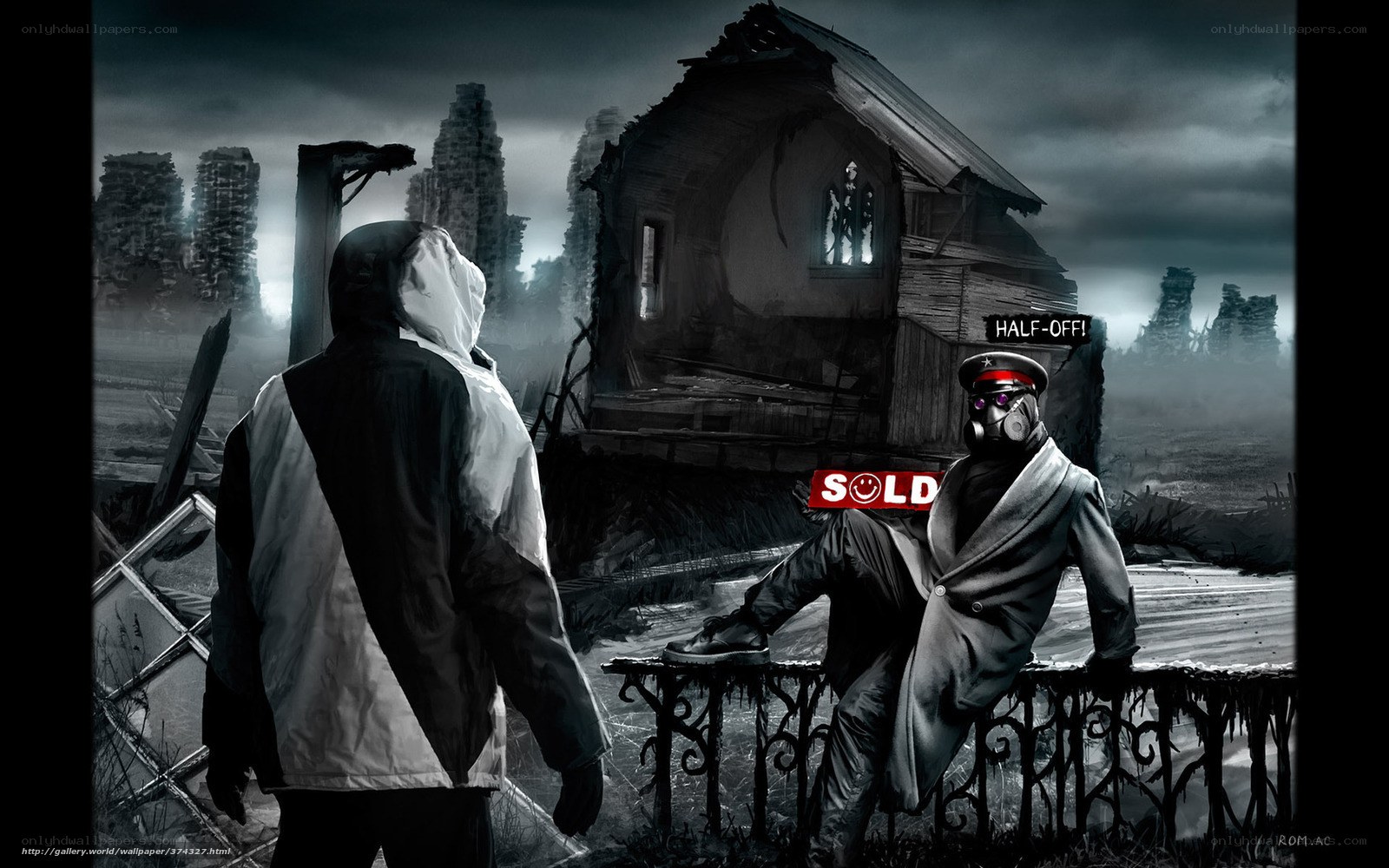 Post-apocalyptic sales scene