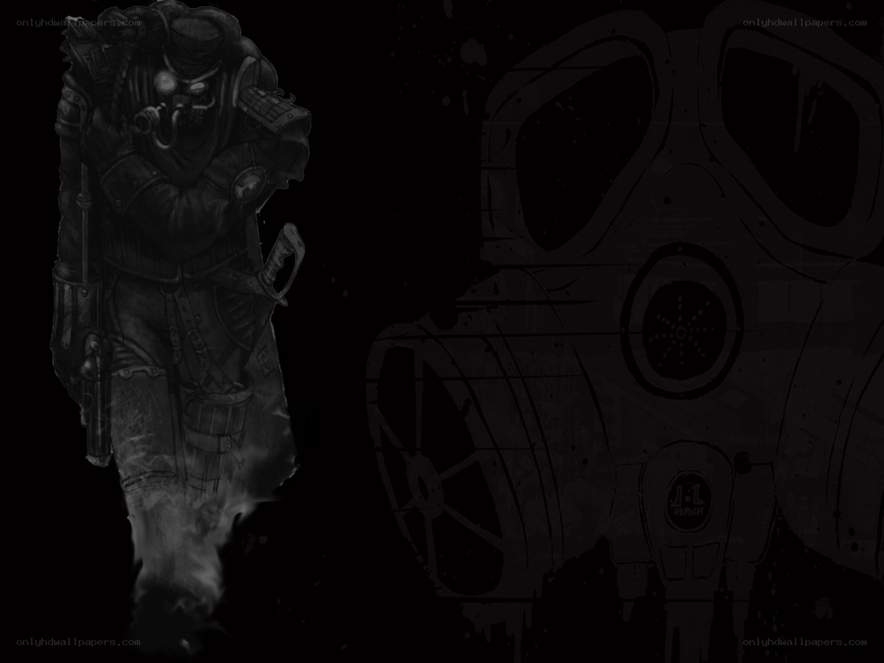 post-apocalyptic soldier illustration