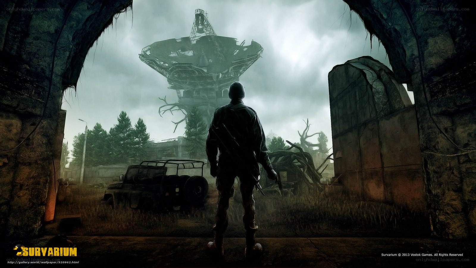 Post-apocalyptic soldier scene