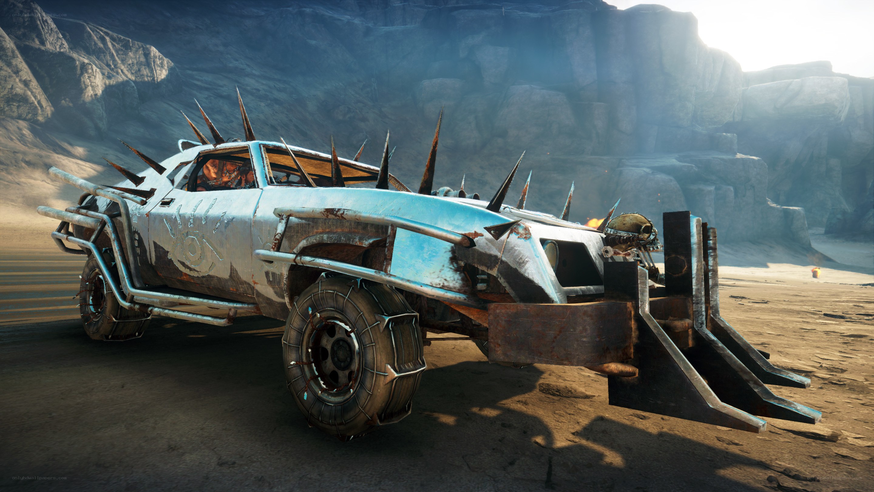 post-apocalyptic spiked car