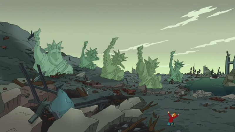 Post-apocalyptic Statue of Liberty