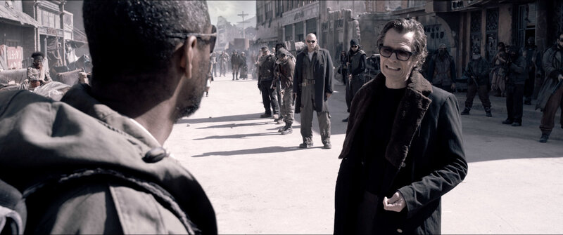 post-apocalyptic street confrontation