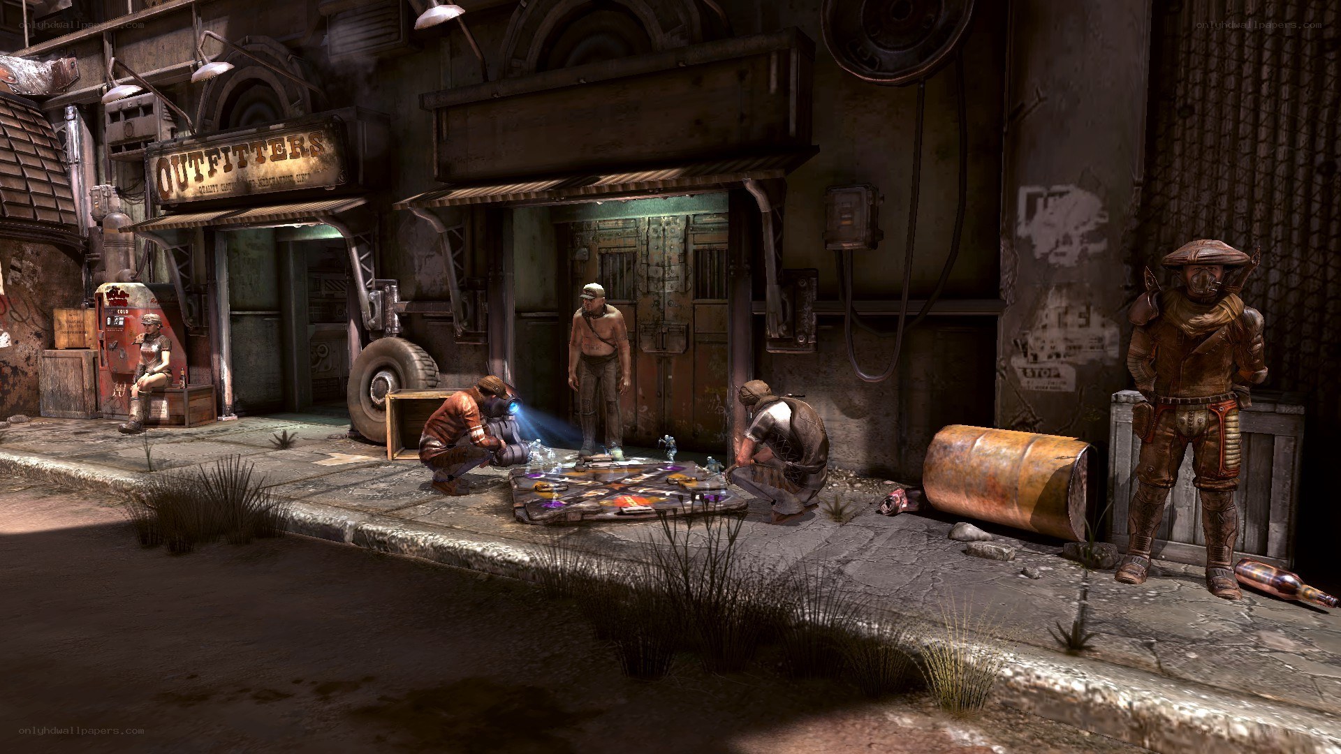 Post-apocalyptic street scene