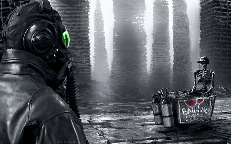 post-apocalyptic survivor scene