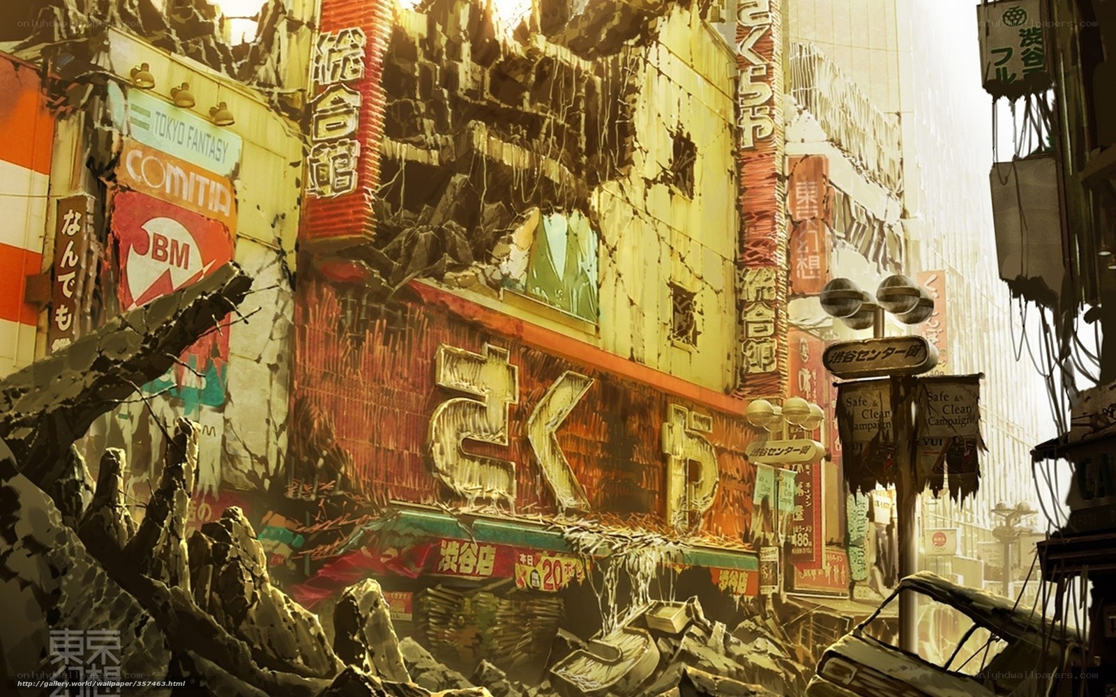 Post-apocalyptic Tokyo street