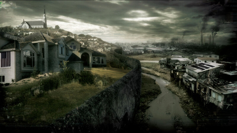 Post-apocalyptic town divide