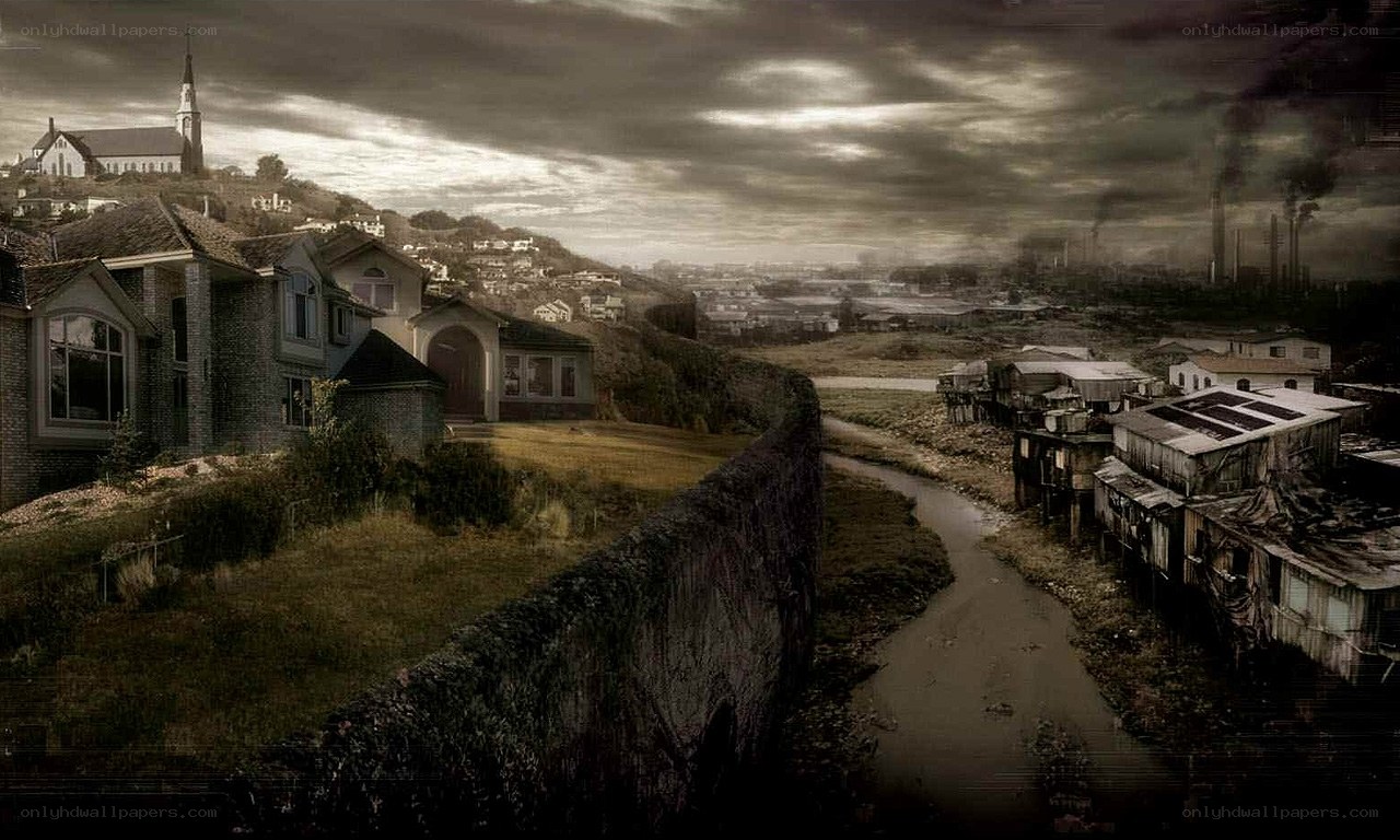 Post-apocalyptic town divide