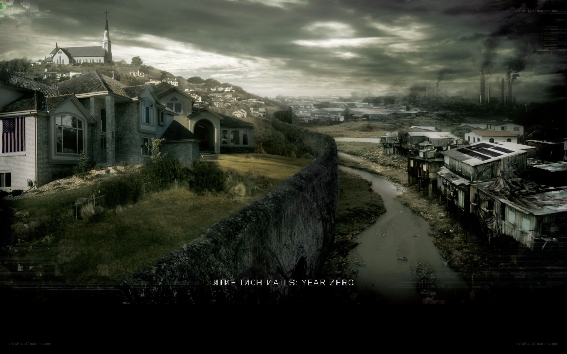 Post-apocalyptic town divide