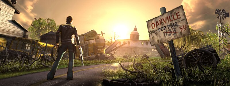 Post-apocalyptic town entrance
