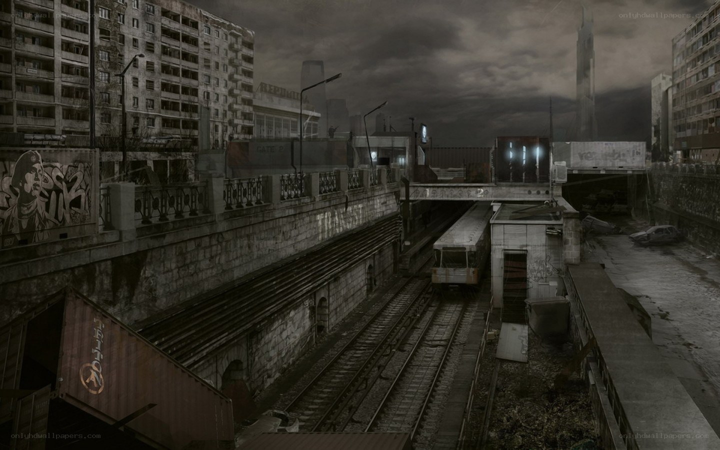 post-apocalyptic train station