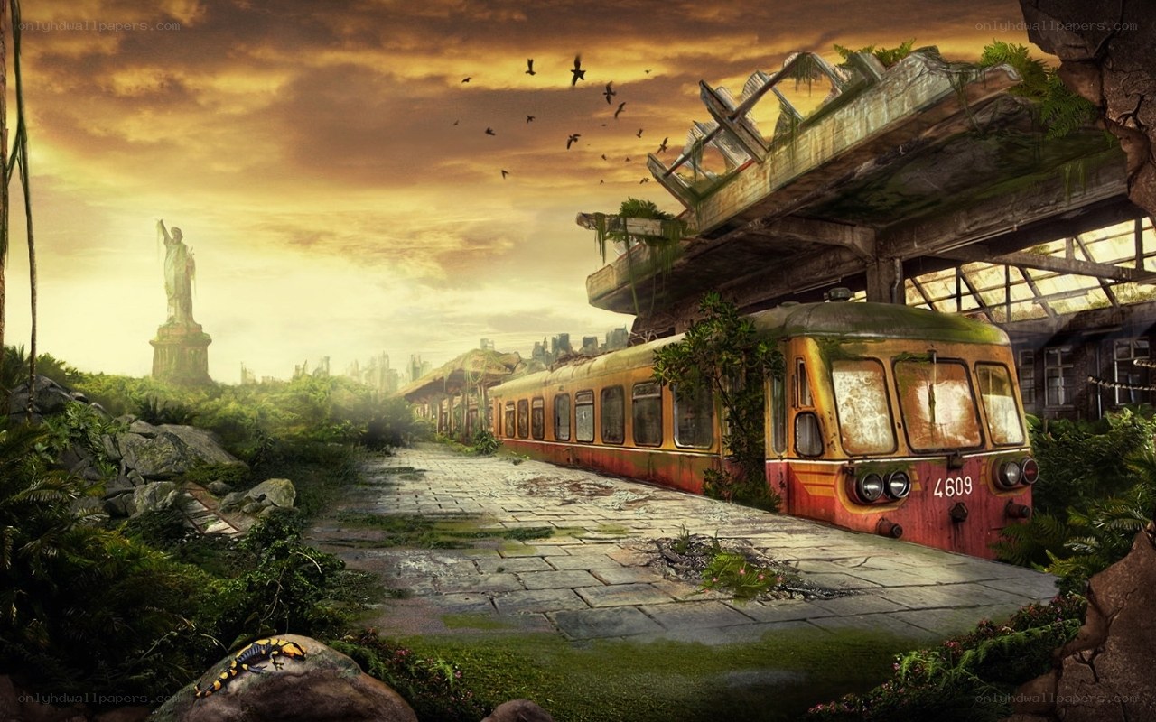 Post-apocalyptic train station