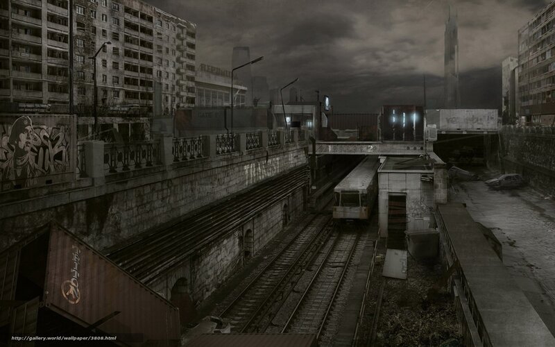 Post-apocalyptic train station