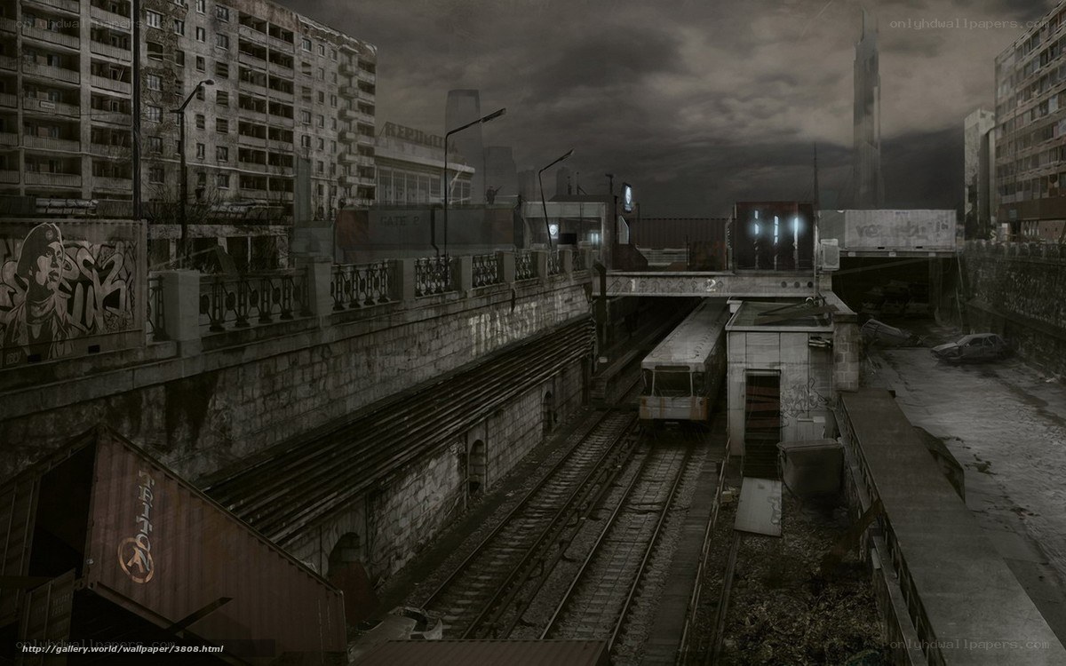 Post-apocalyptic train station