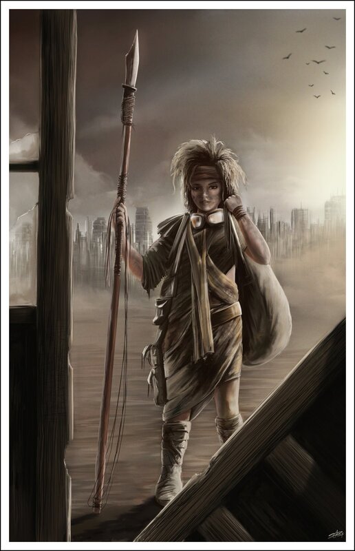 post-apocalyptic warrior child