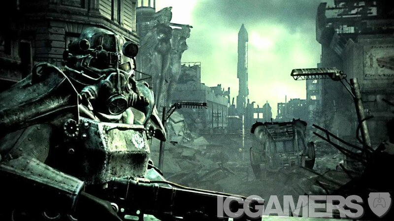 post-apocalyptic wasteland scene