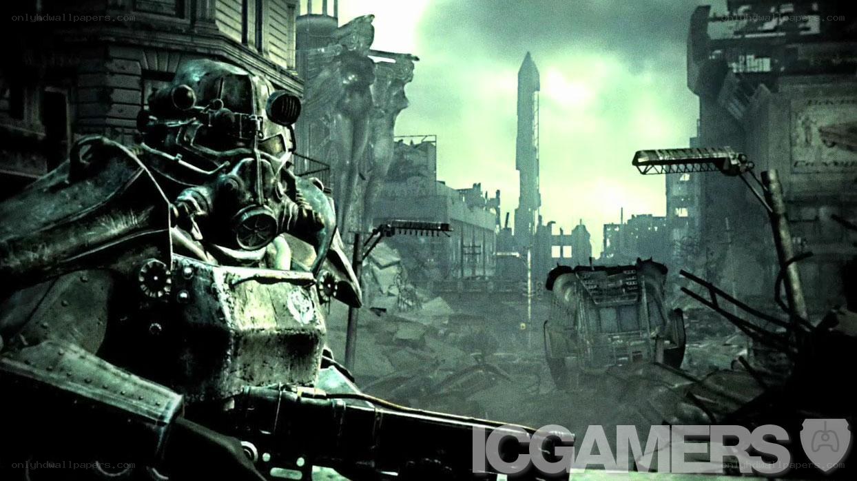 post-apocalyptic wasteland scene