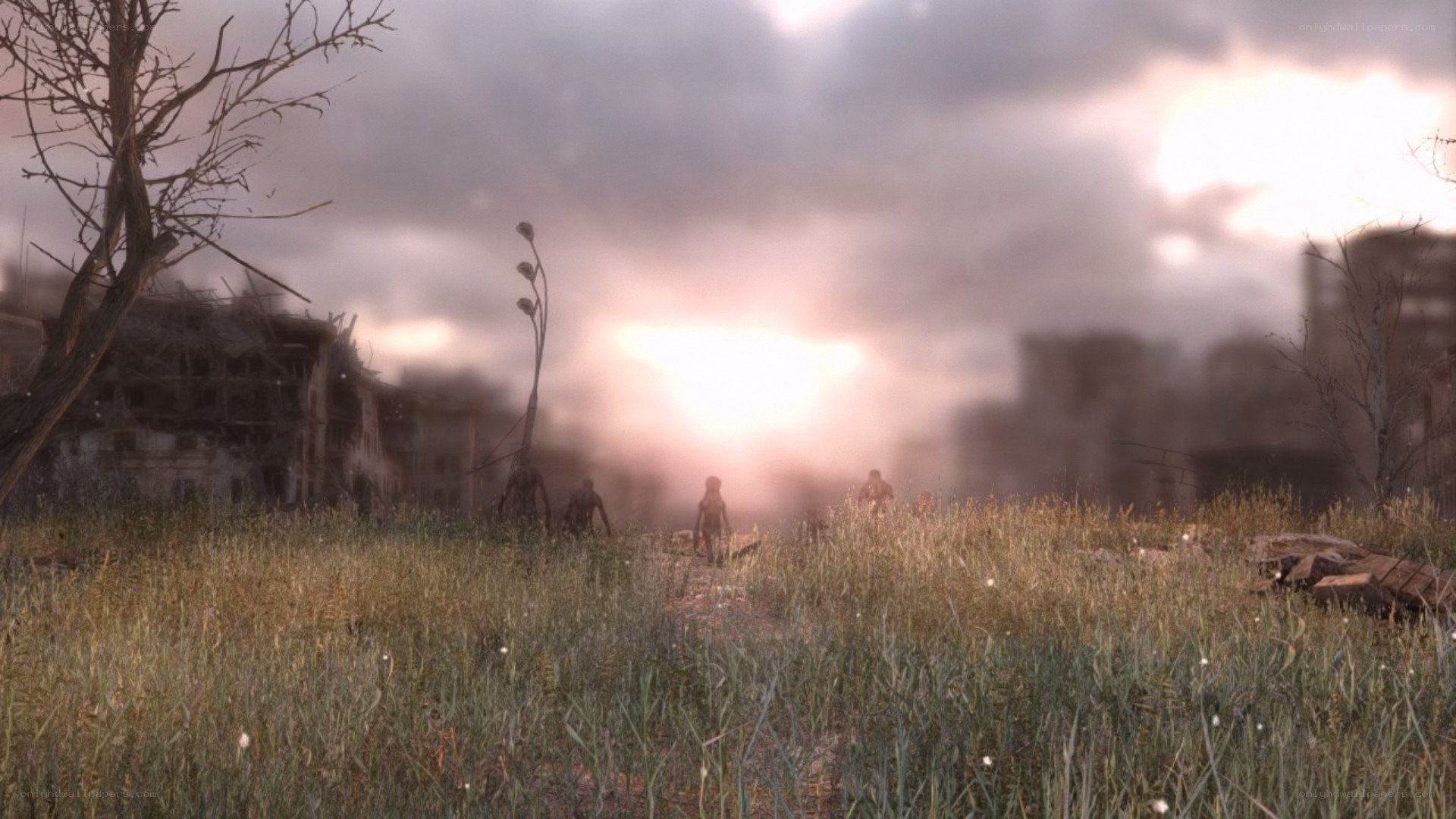 post-apocalyptic wasteland scene