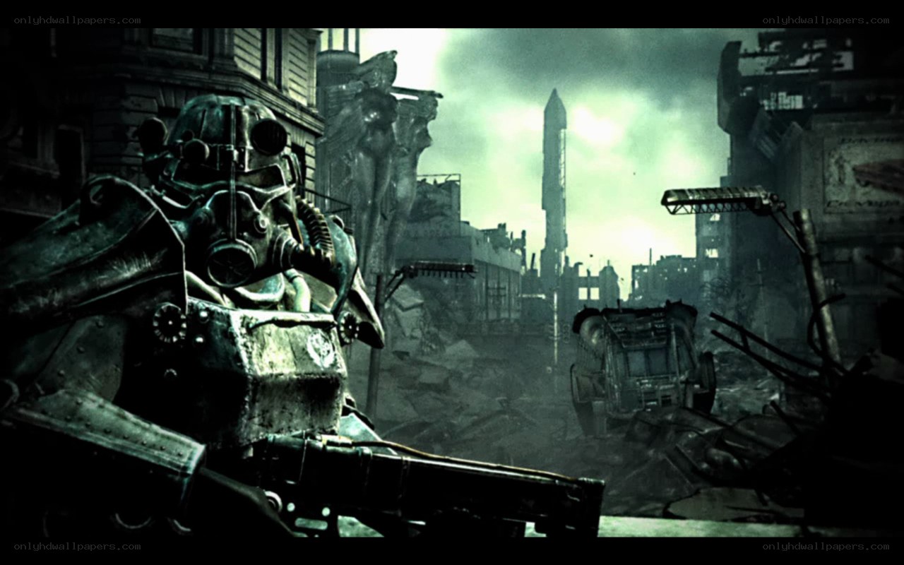 post-apocalyptic wasteland scene
