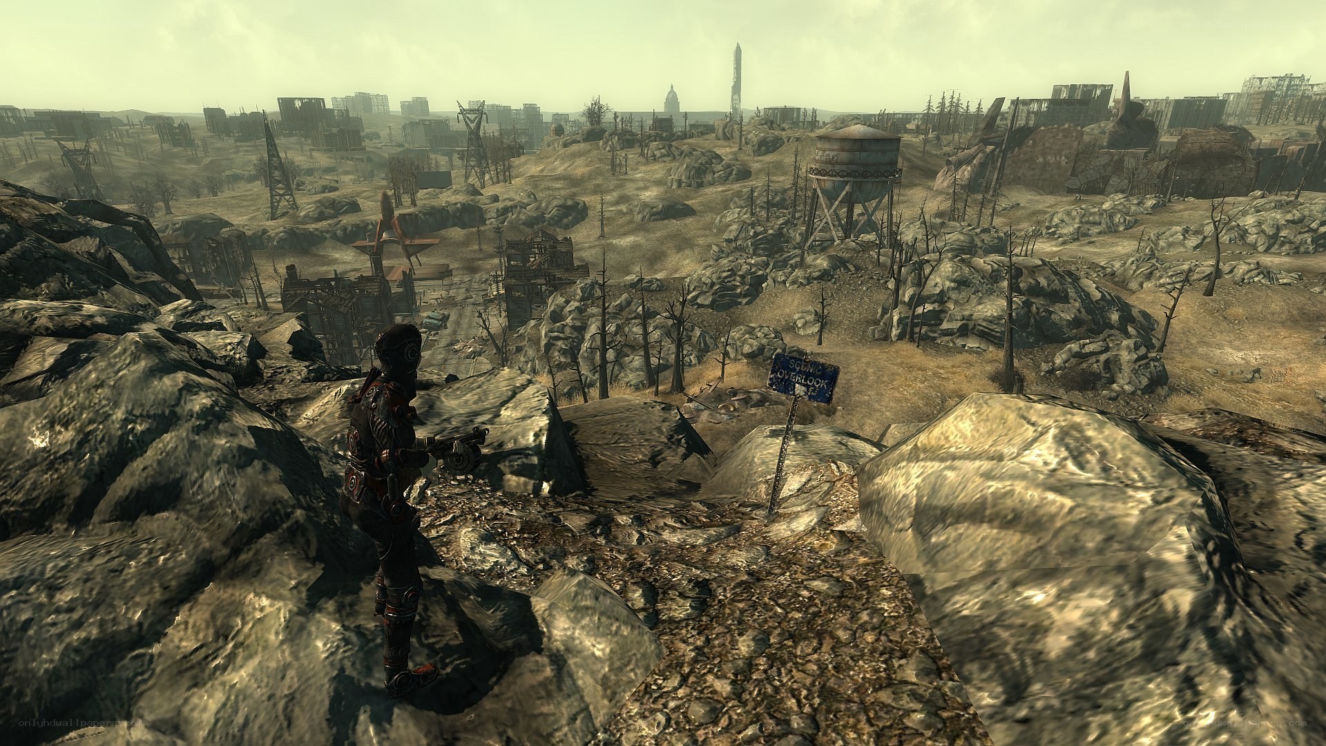post-apocalyptic wasteland view