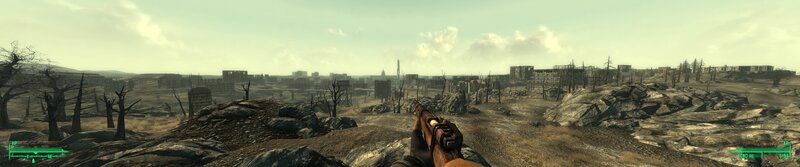 post-apocalyptic wasteland view