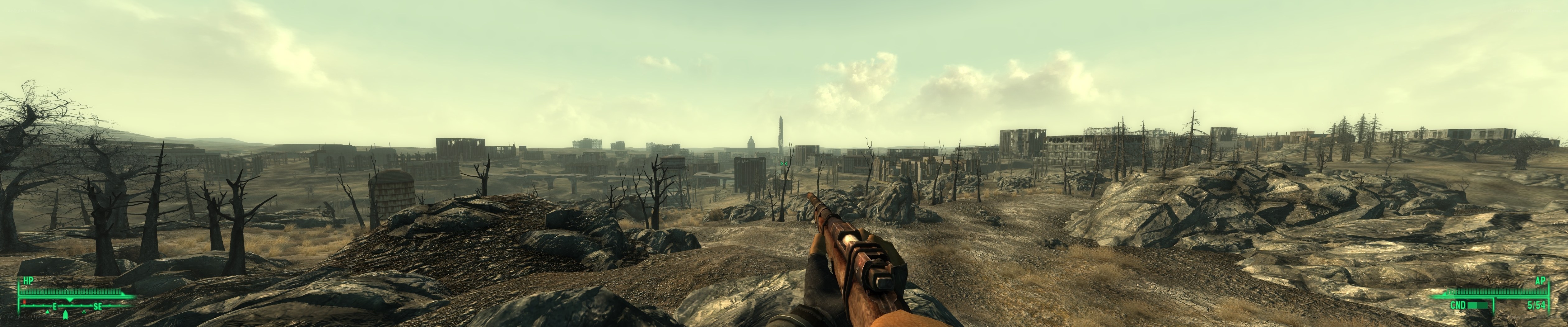 post-apocalyptic wasteland view