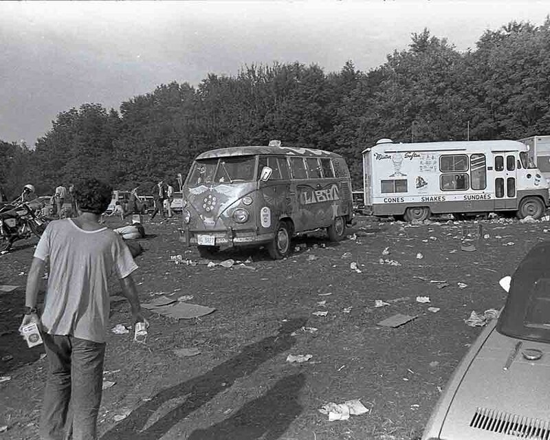 Post-concert festival cleanup