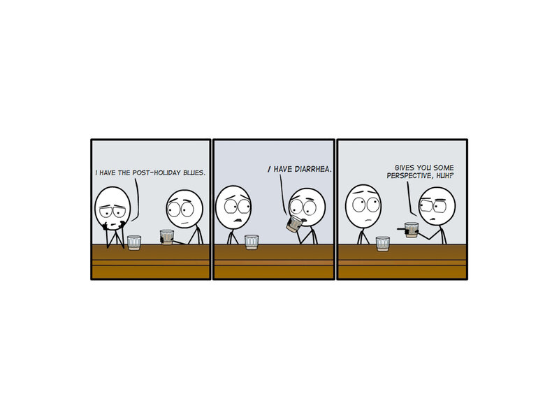 Post-holiday blues comic