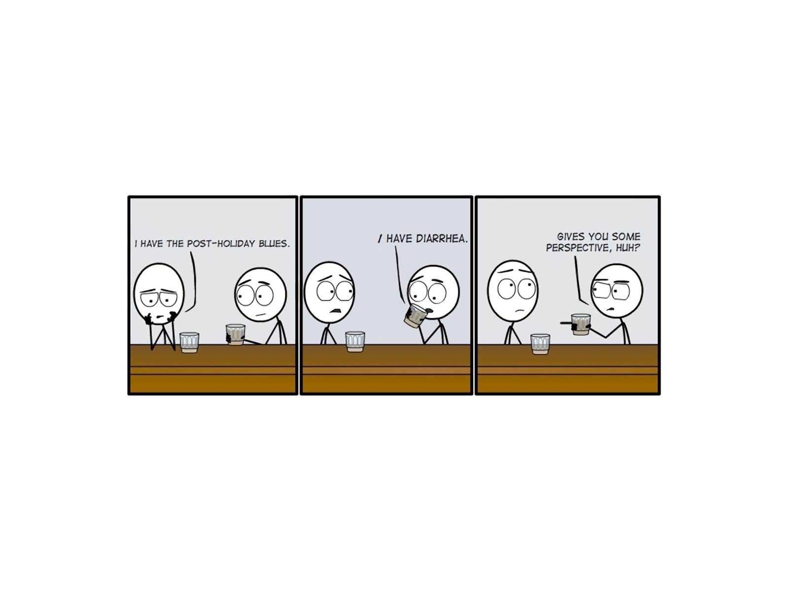 Post-holiday blues comic