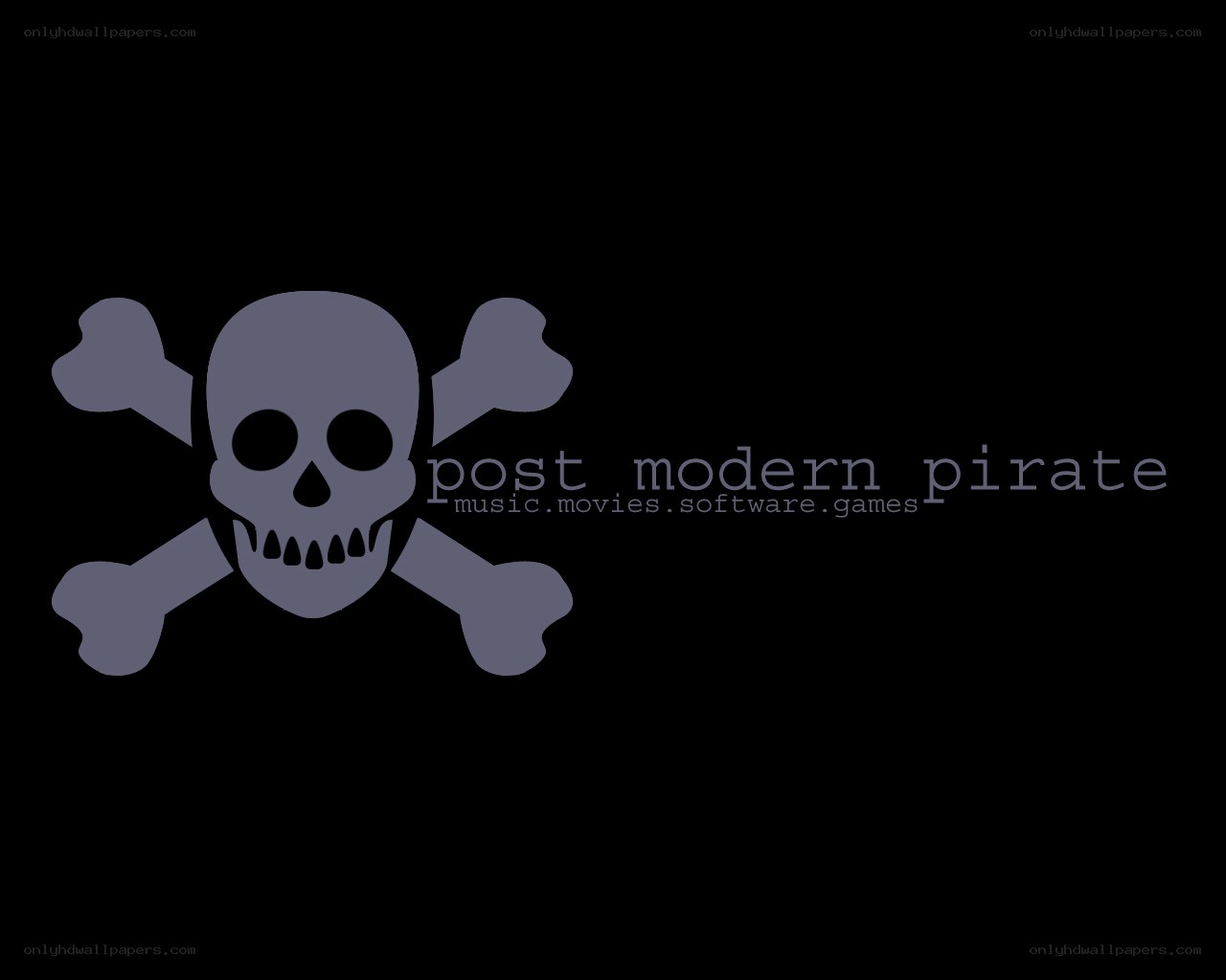 post modern pirate logo
