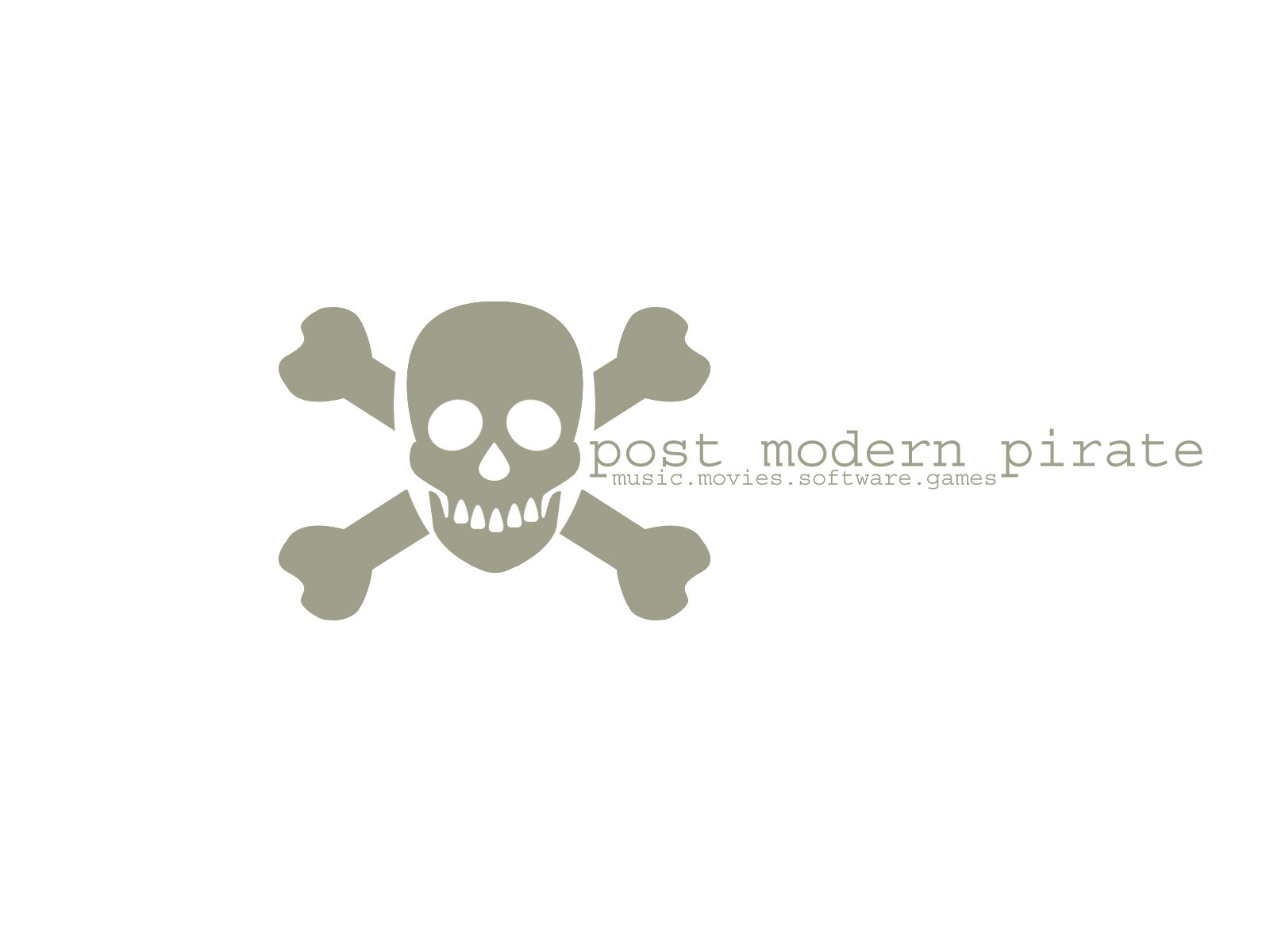 post modern pirate logo
