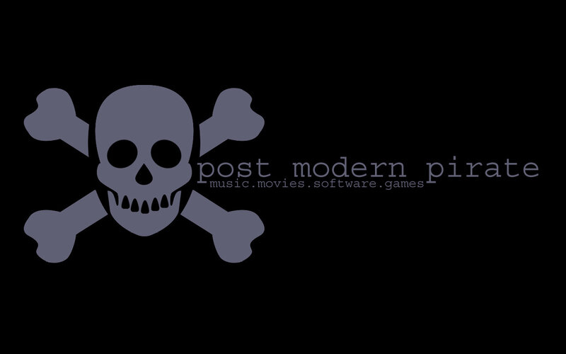 post modern pirate logo
